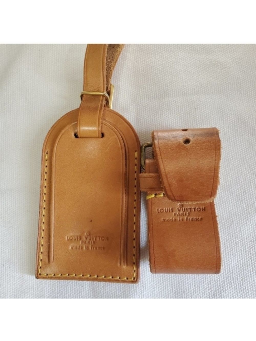 Louis VUITTON Vachetta Leather Bag Tag